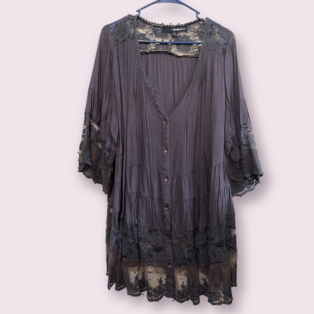 Purple lace Beautiful Blouse